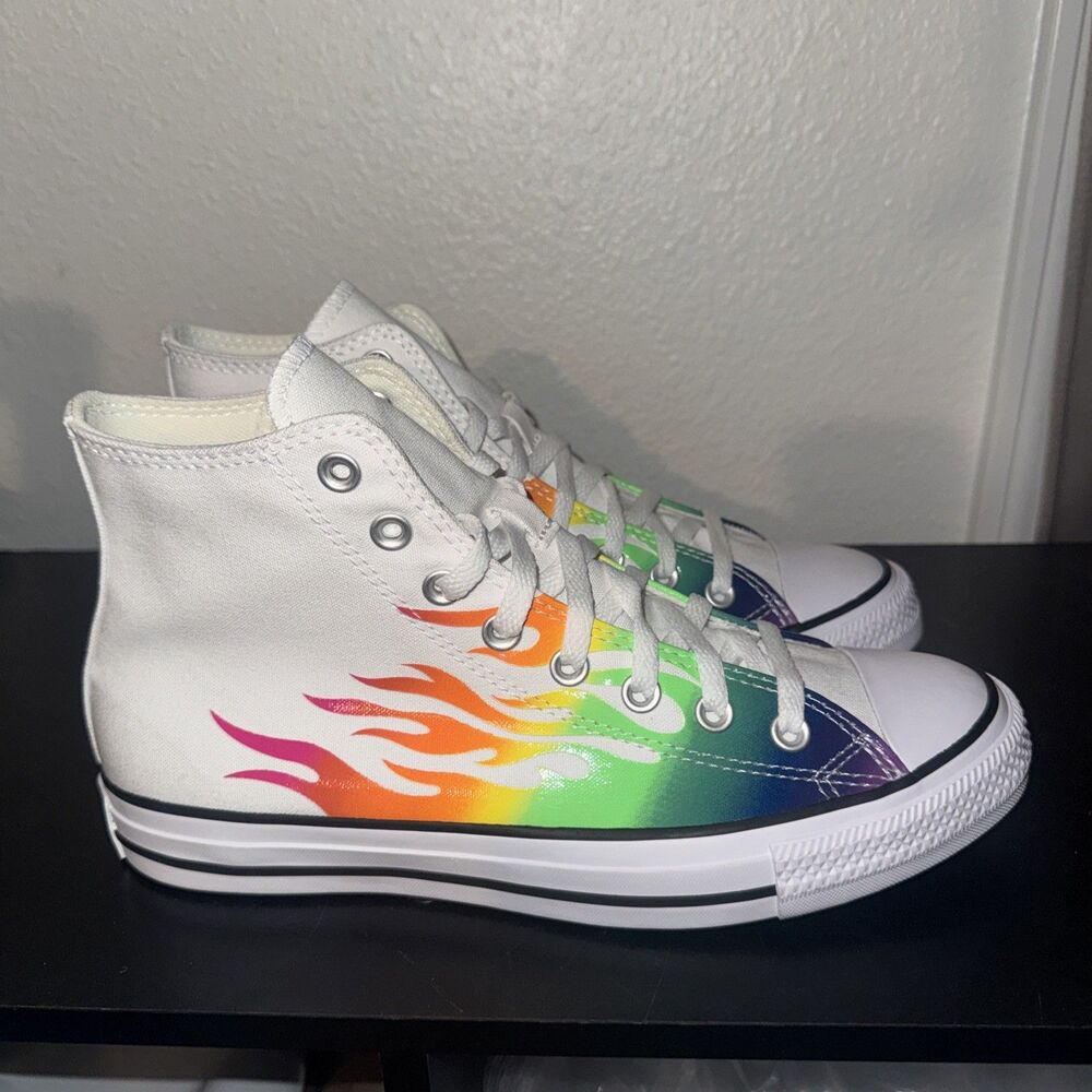 Converse Shiny Flames Canvas Proud to Be PRIDE 2025 High Top Men 8 Women 10